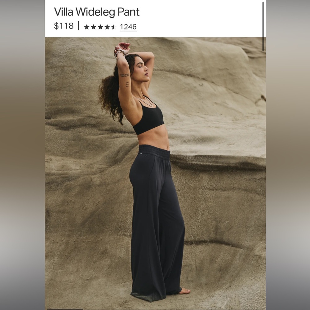 Vuori black Wide-Leg Pants brand new